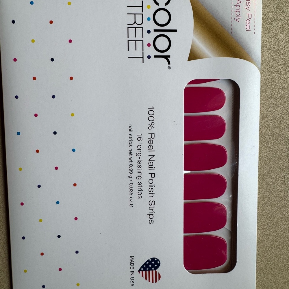 *Retired* Color Street Pink Nail Polish Strips- WOW in Macau